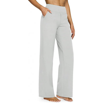 Women's High Waisted Wide Leg Pants Stretch Pull On