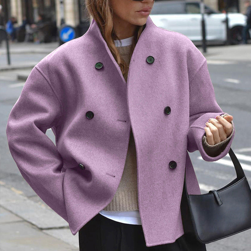 Women's Oversized Double Breasted Wool Cashmere Coat