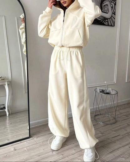 Women's 2 Piece Zip Hoodie Joggers Lounge Set