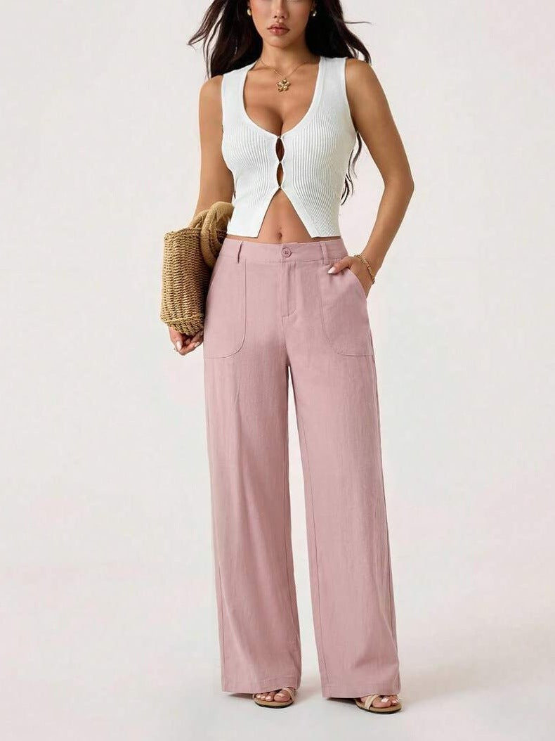 Women's Wide Leg Pants Casual Loose Fit with Pockets