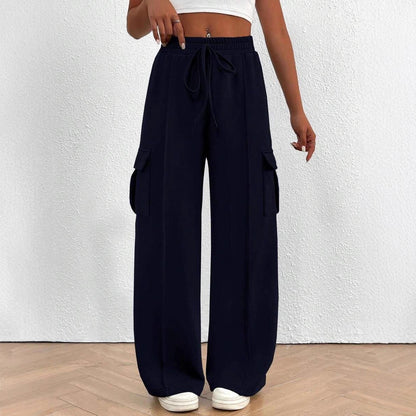 Women's Wide Leg Cargo Sweatpants with Pockets
