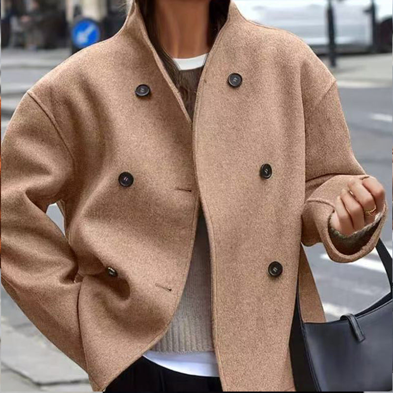 Women's Oversized Double Breasted Wool Cashmere Coat