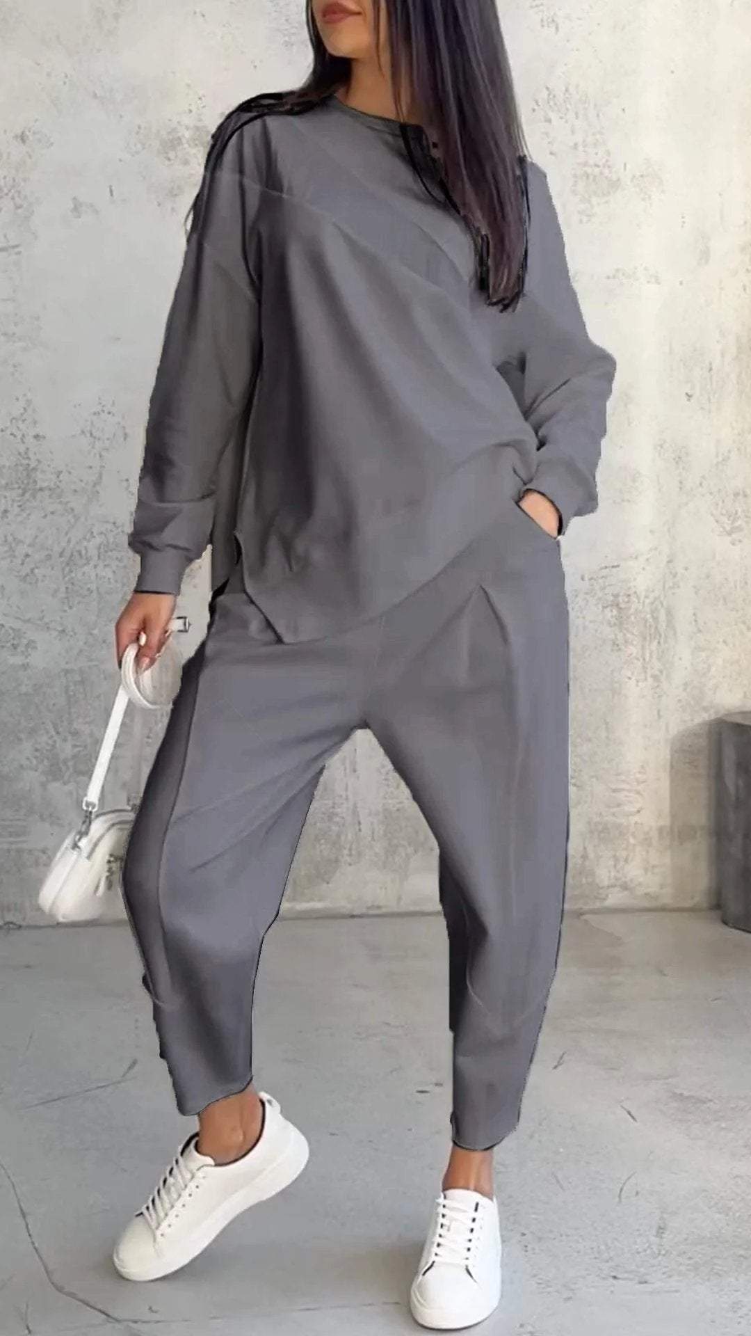 Women's Oversized Sweatshirt & Joggers Matching Set