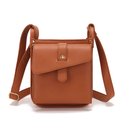 Unisex Vintage PU Leather Crossbody Messenger Bag