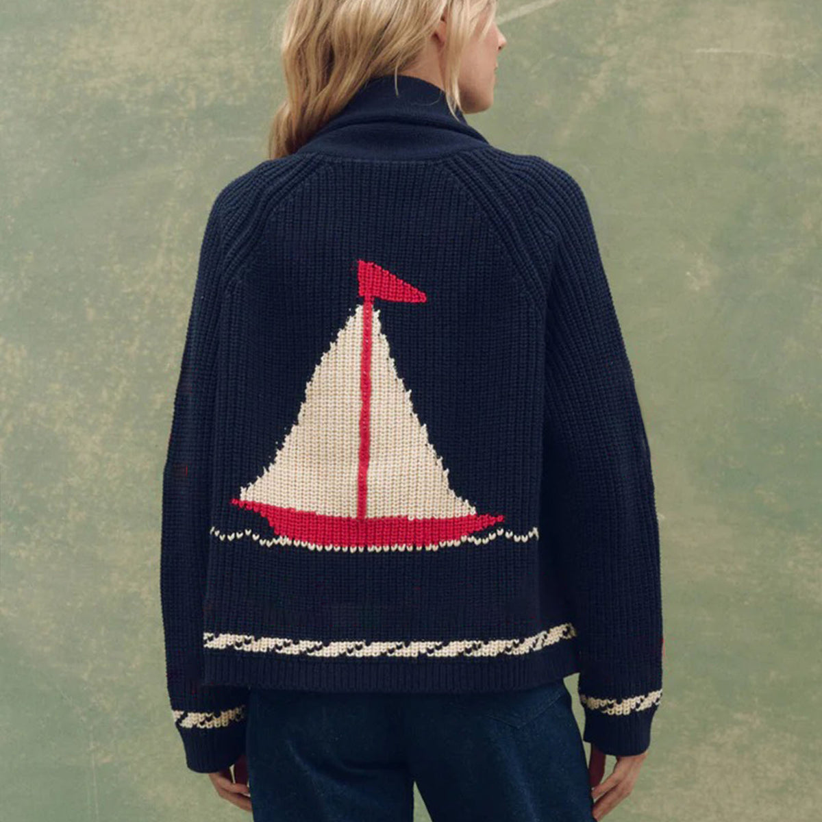 Women's Chunky Animal Open Front Knit Cardigan