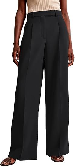 Women's High-Waisted Wide-Leg Pants – Elegant Business Trousers