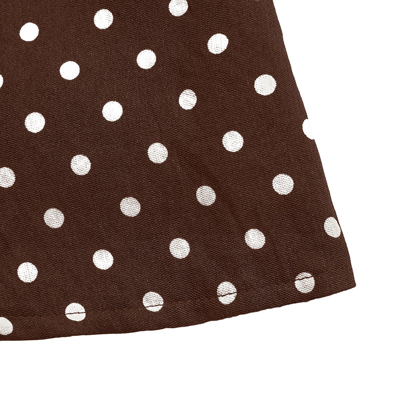 Polka Dot Halter Mini Dress Vintage Resort Summer Dress