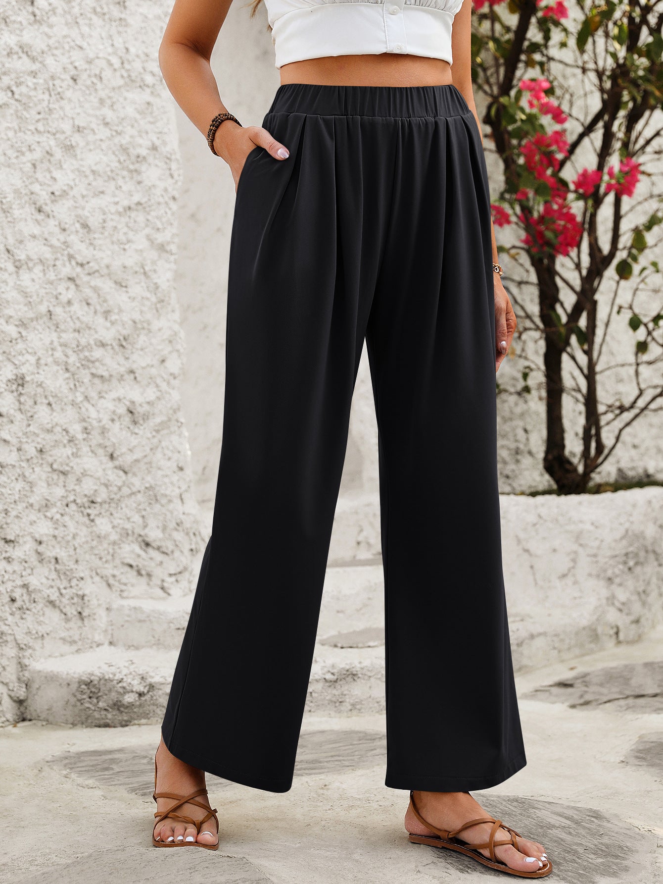 Women's High-Waist Wide-Leg Lounge Yoga Pants