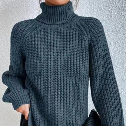 Women's Oversized Chunky Turtleneck Sweater Long Knit