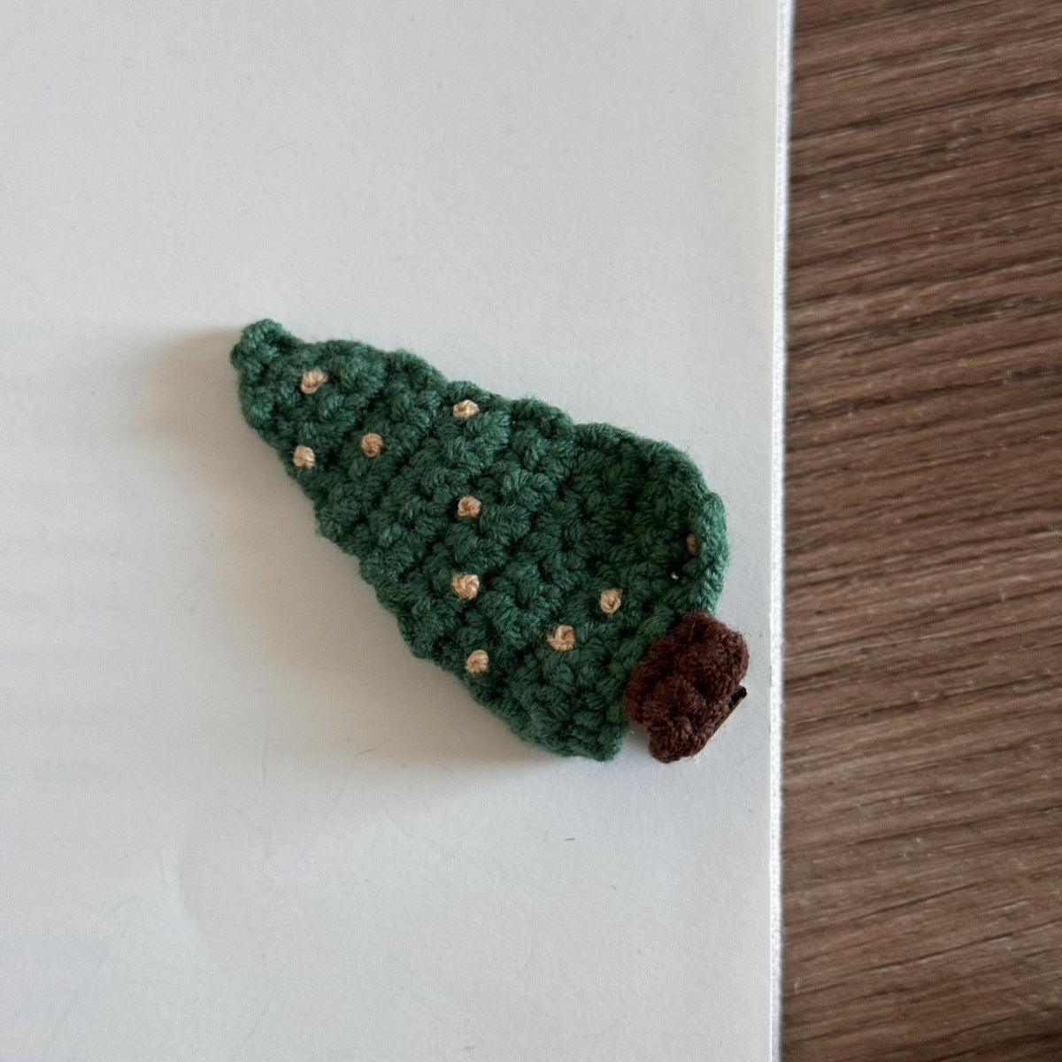 Handmade Crochet Xmas Hair Clips Holiday Barrettes Girls
