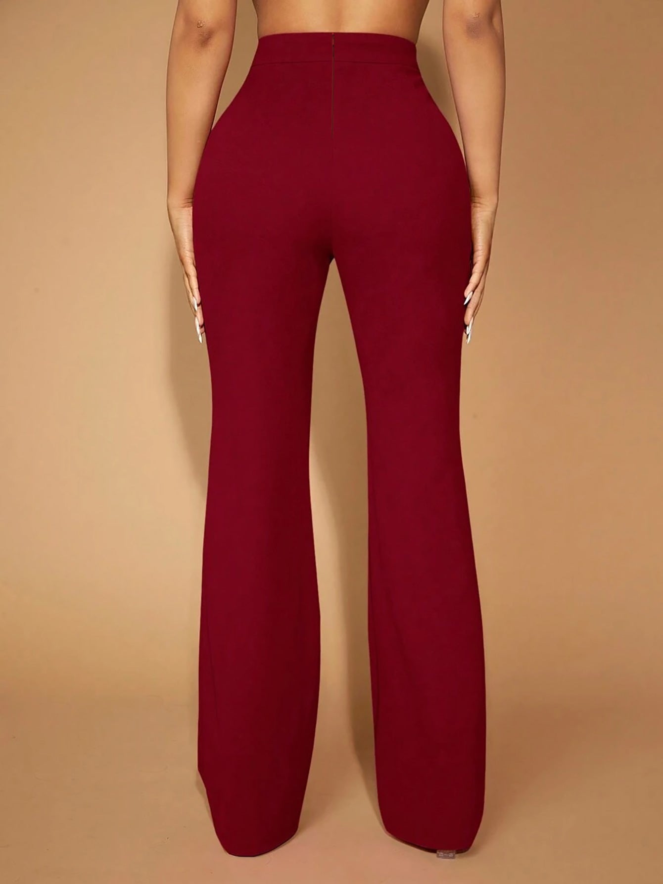 High Waist Straight Leg Pants | Women's Work Trousers