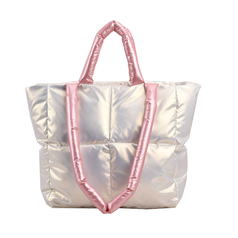 Light Down Cotton Padded Shoulder Padding Tote Bag