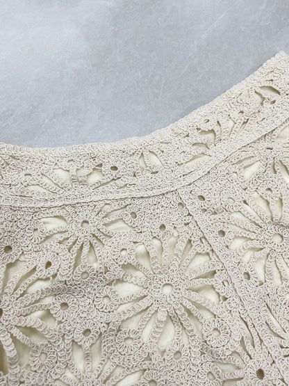 Crochet Lace High Waist Beach Shorts Vacation Cover Up