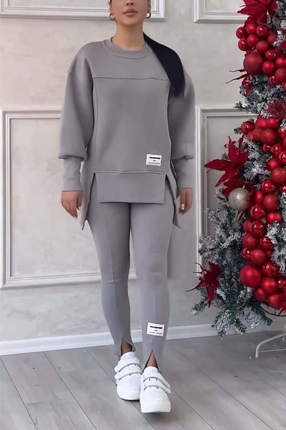 Women's Asymmetric Sweatshirt Leggings Lounge Set