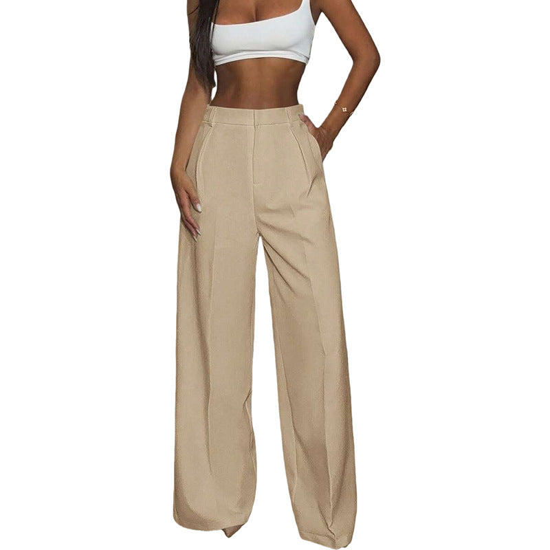 High Waisted Wide Leg Dress Pants Casual Work Trousers
