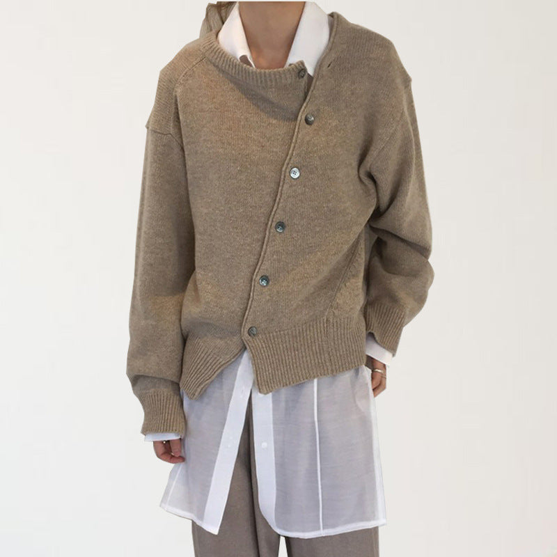 Women's Asymmetrical Oversized Chunky Cardigan Sweater