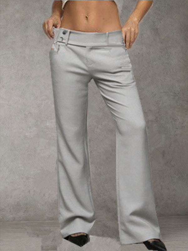 Women's High Waist Flare Pants Stretch Dress Trousers