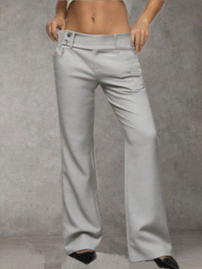 Women's High Waist Flare Pants Stretch Dress Trousers