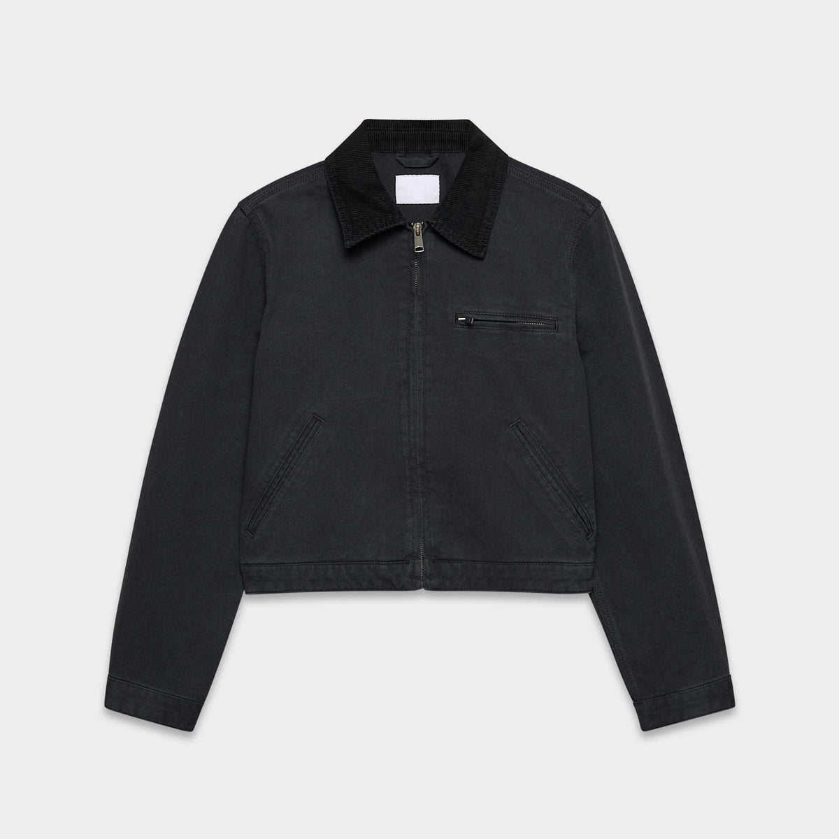 Women's Cropped Barn Jacket Vintage Workwear Zip