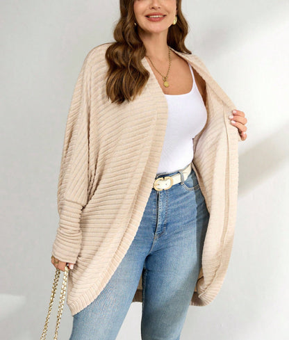 Women's Batwing Sleeve Open Front Knit Cardigan