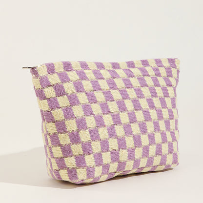 Wool Checkerboard Large Capacity Portable Storage Bag