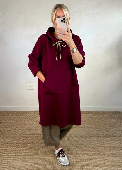 Oversized Hoodie Dress Long Sleeve Casual Pockets
