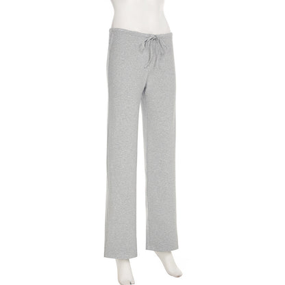 Women Sexy V Neck Wrap Top Wide Leg Pants Two Piece Set