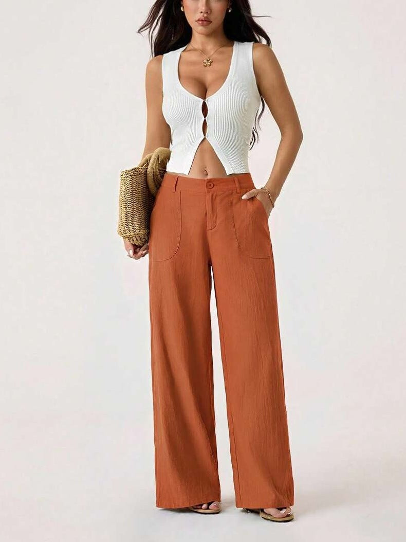 Women's Wide Leg Pants Casual Loose Fit with Pockets