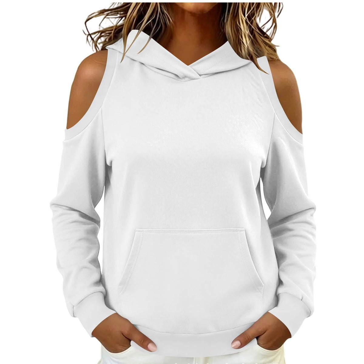 Women's Oversized Cold Shoulder Hoodie Streetwear