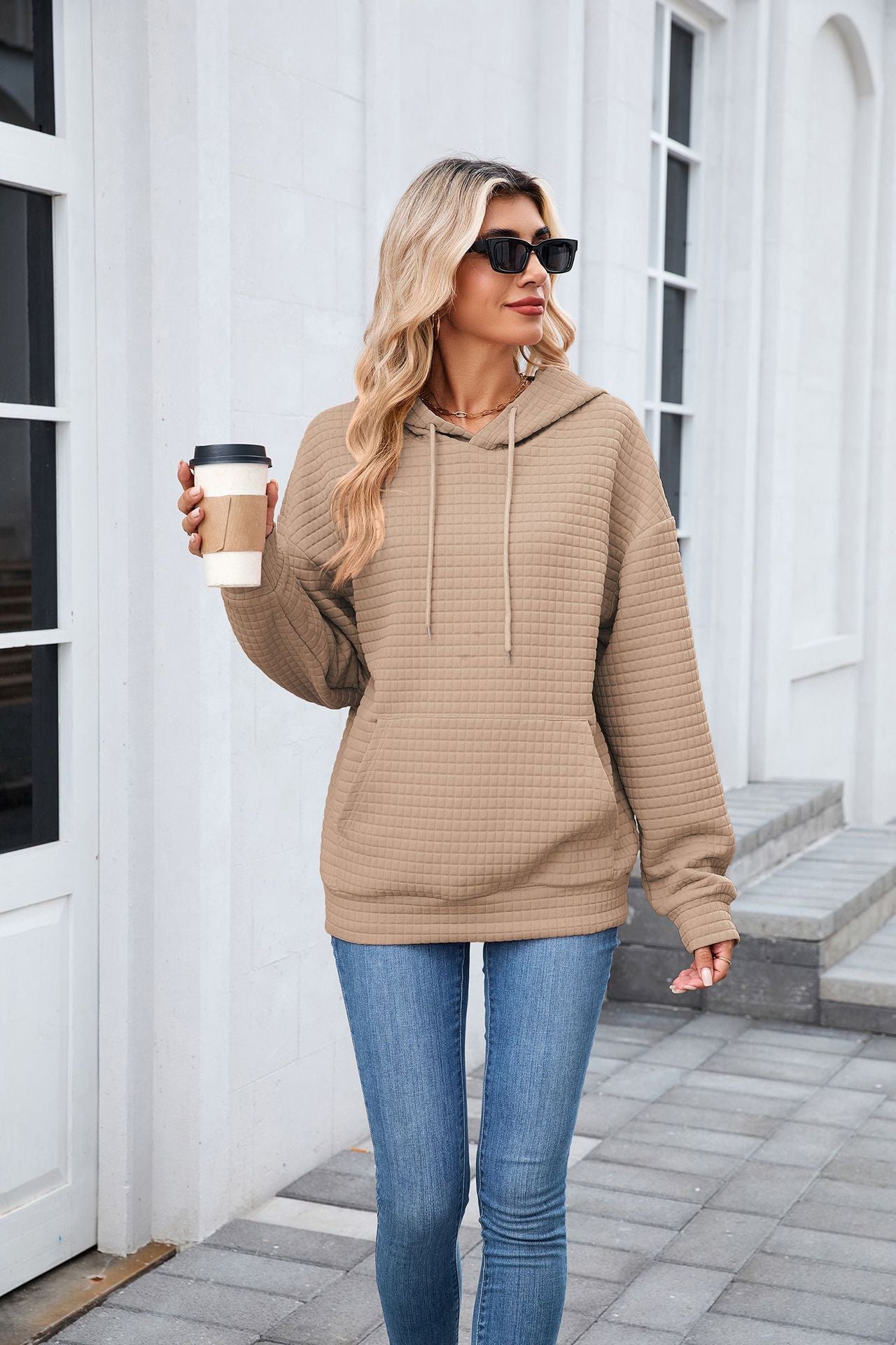 Casual Oversized Hooded Sweatshirt with Pockets for Women