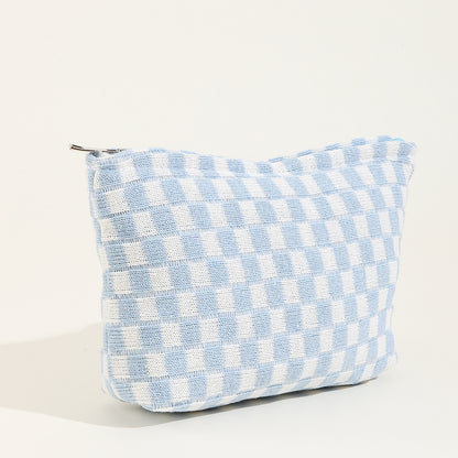 Wool Checkerboard Large Capacity Portable Storage Bag