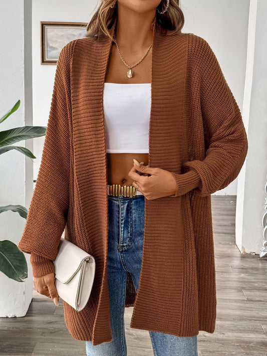 Women's Solid Color Loose Sweater Casual Long-sleeved Cardigan Jacket