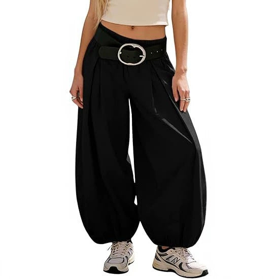 Women's Loose Wide Leg Pants Elastic Waist Casual Trousers