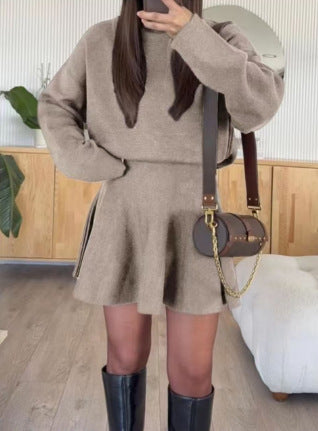 Women's Sweater Skirt Set Casual Knit Two Piece