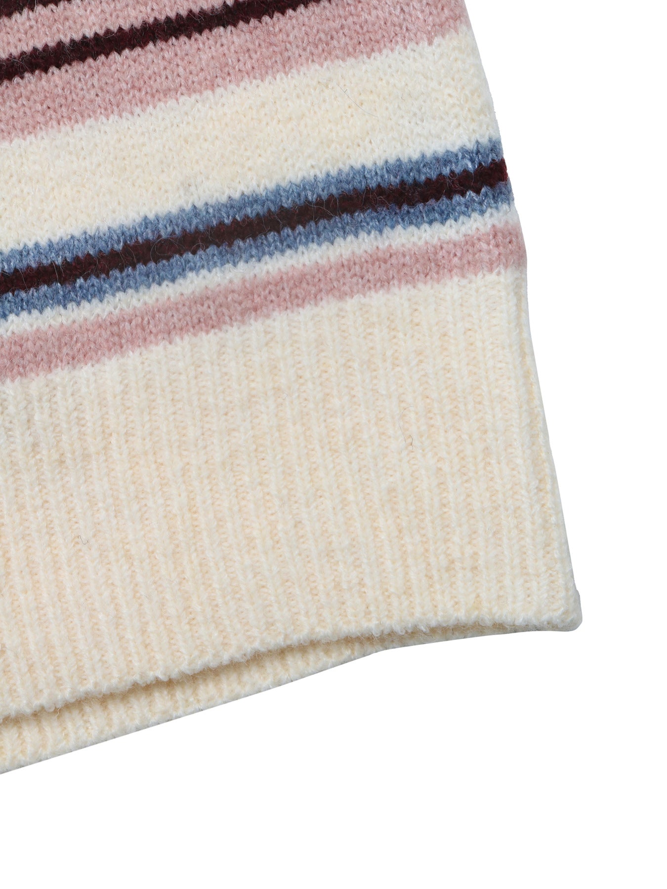 Striped Knit Polo Sweater Long Sleeve Relaxed Pullover