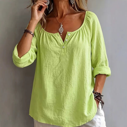Womens Oversized V Neck Long Sleeve Casual Solid Tops