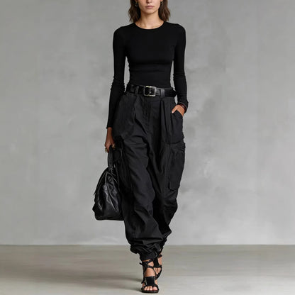 Women's High Waisted Baggy Cargo Pants Wide Leg