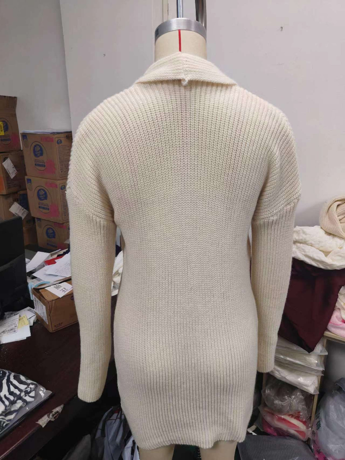 Women's Chunky Knit Oversized Long Cardigan with Pockets