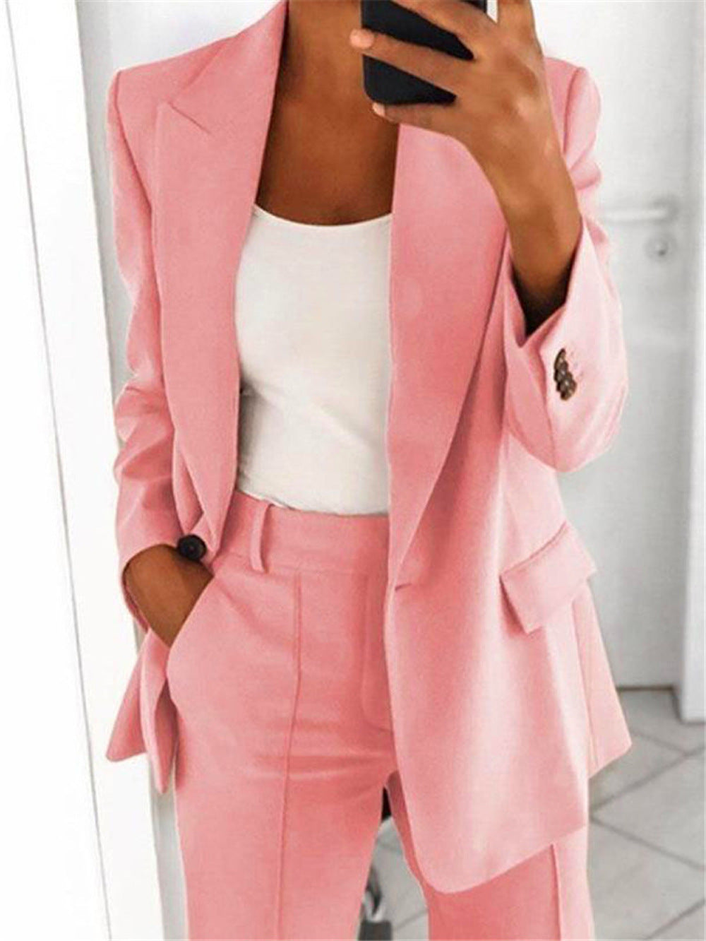 Women's 2 Piece Blazer Pants Set Business Casual Workwear