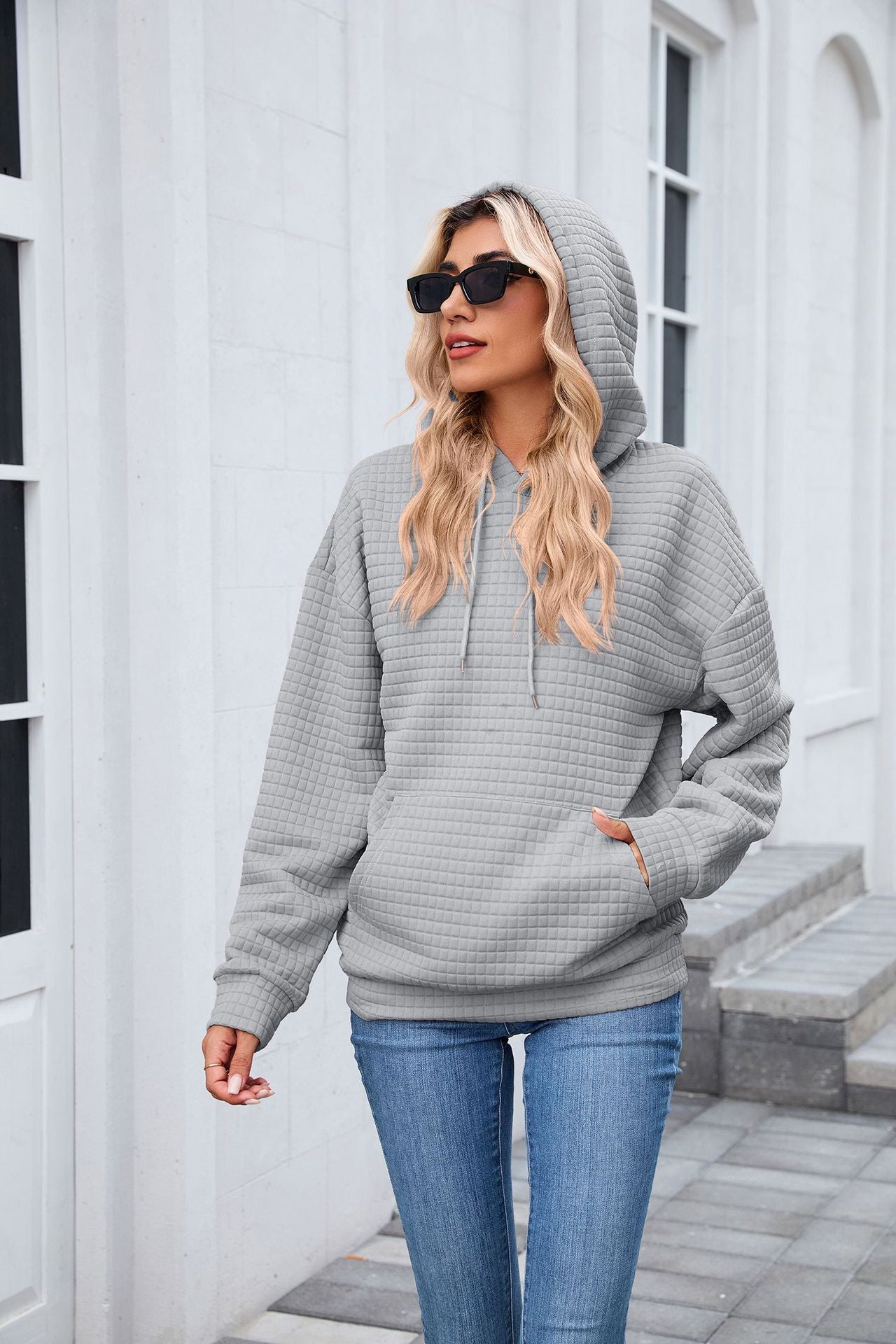 Casual Oversized Hooded Sweatshirt with Pockets for Women