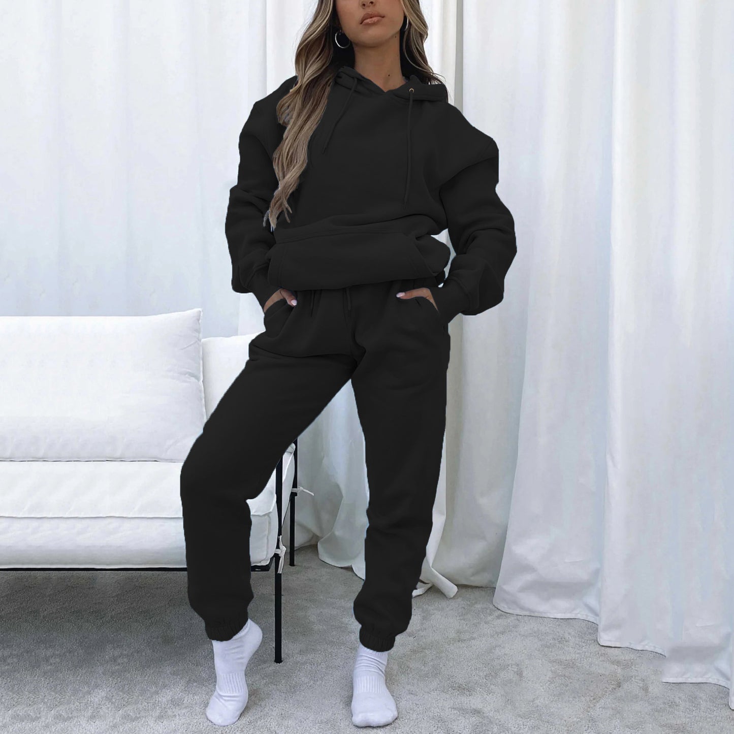 Women's Matching Hoodie & Sweatpants 2 Piece Lounge Set