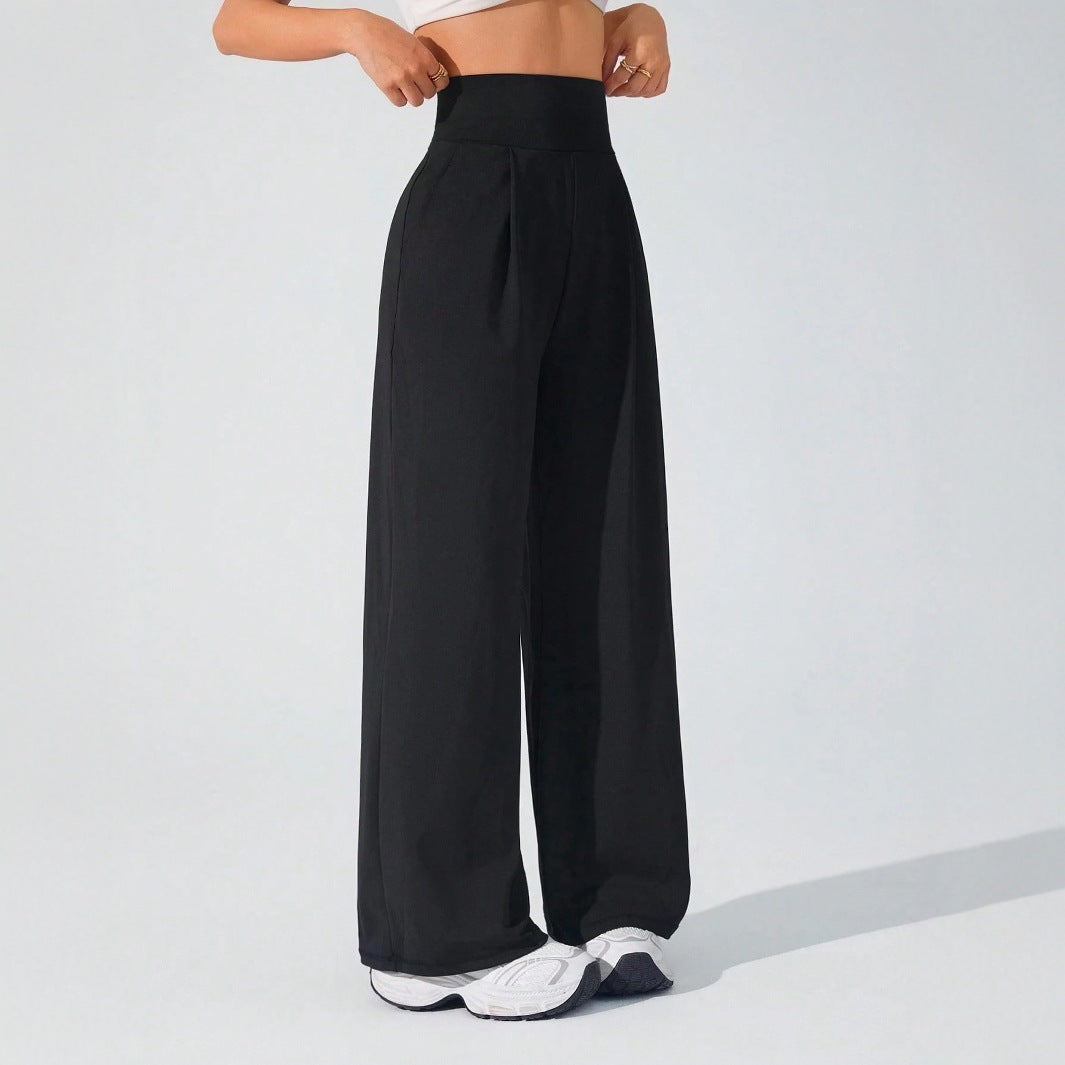 High Waisted Tummy Control Straight Leg Pants with Pockets