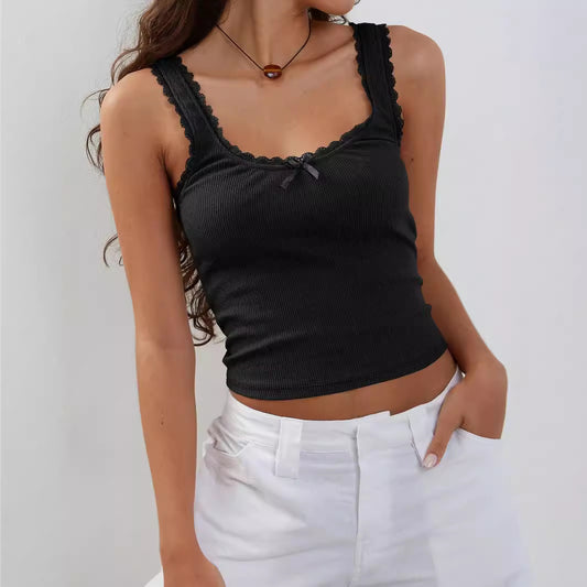 Spice Girls Lace BM Suspender Vest Top Women’s Knitted Sweater