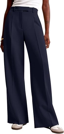 Women's High-Waisted Wide-Leg Pants – Elegant Business Trousers