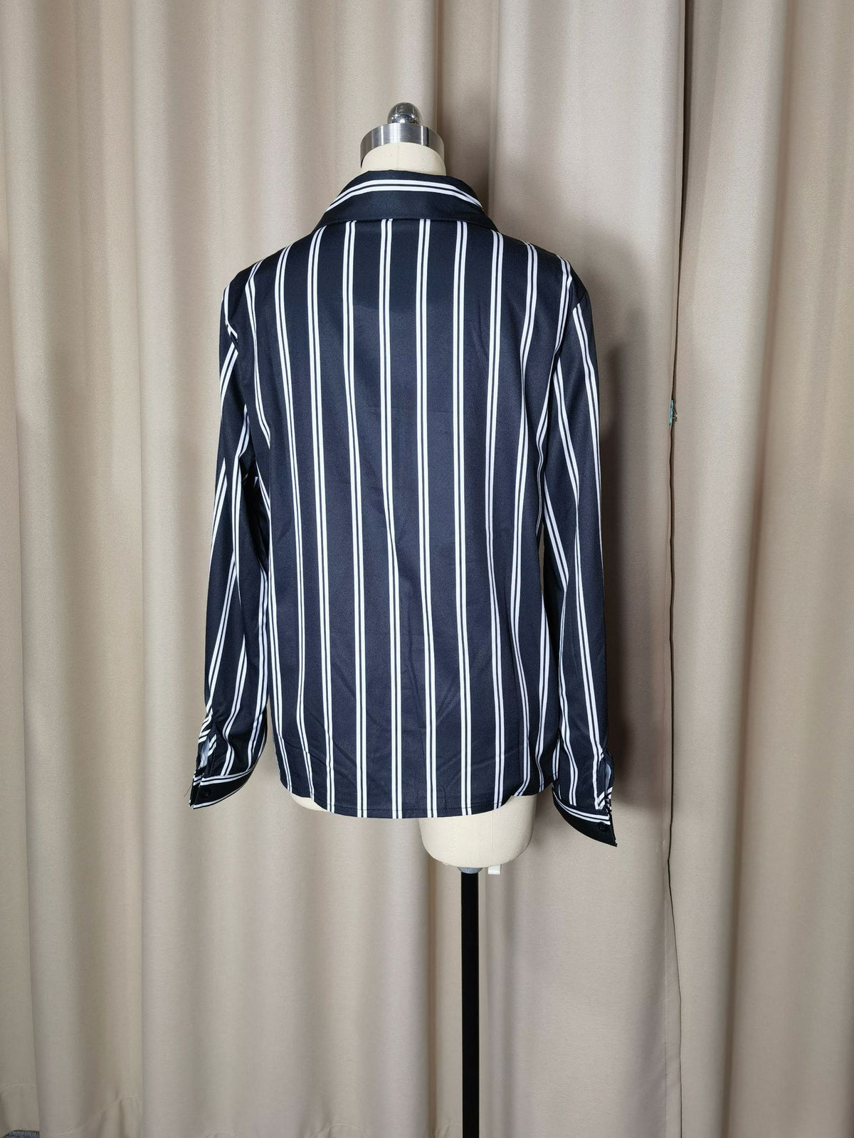Women's Striped Long Sleeve Business Casual Shirt