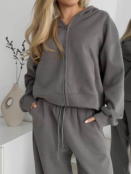 Women's 2 Piece Lounge Set Zip Up Hoodie & Joggers