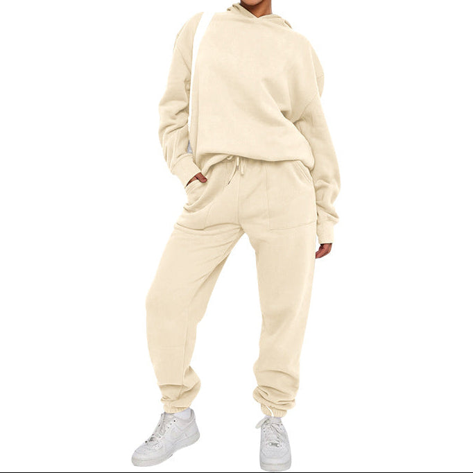 Women's Solid Hoodie Sweatpants Set Casual 2 Piece Outfits