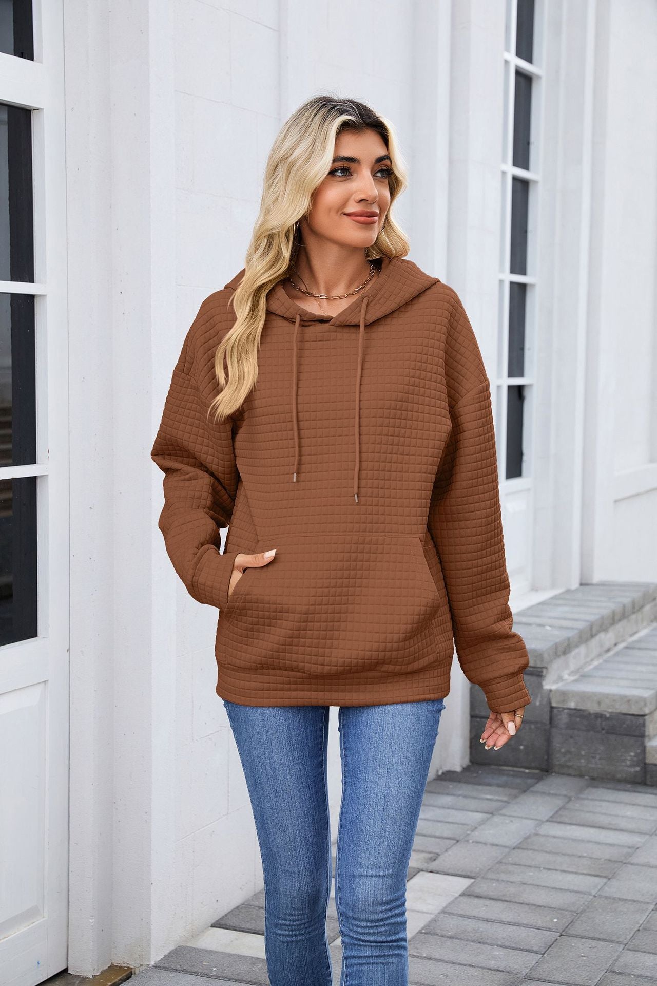 Casual Oversized Hooded Sweatshirt with Pockets for Women