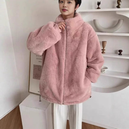 Women's Oversized Sherpa Fleece Winter Jacket