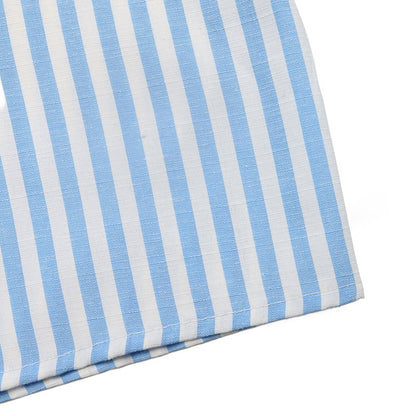 Blue Striped Oversized Button Down Shirt Long Sleeve
